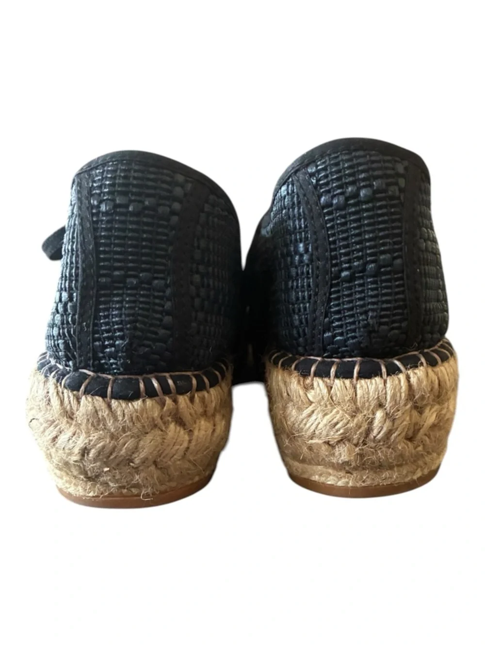Gaimo Spanish Jute Platform Lace-Up Espadrilles | Navy Woven | Size 40 US 9-9.5